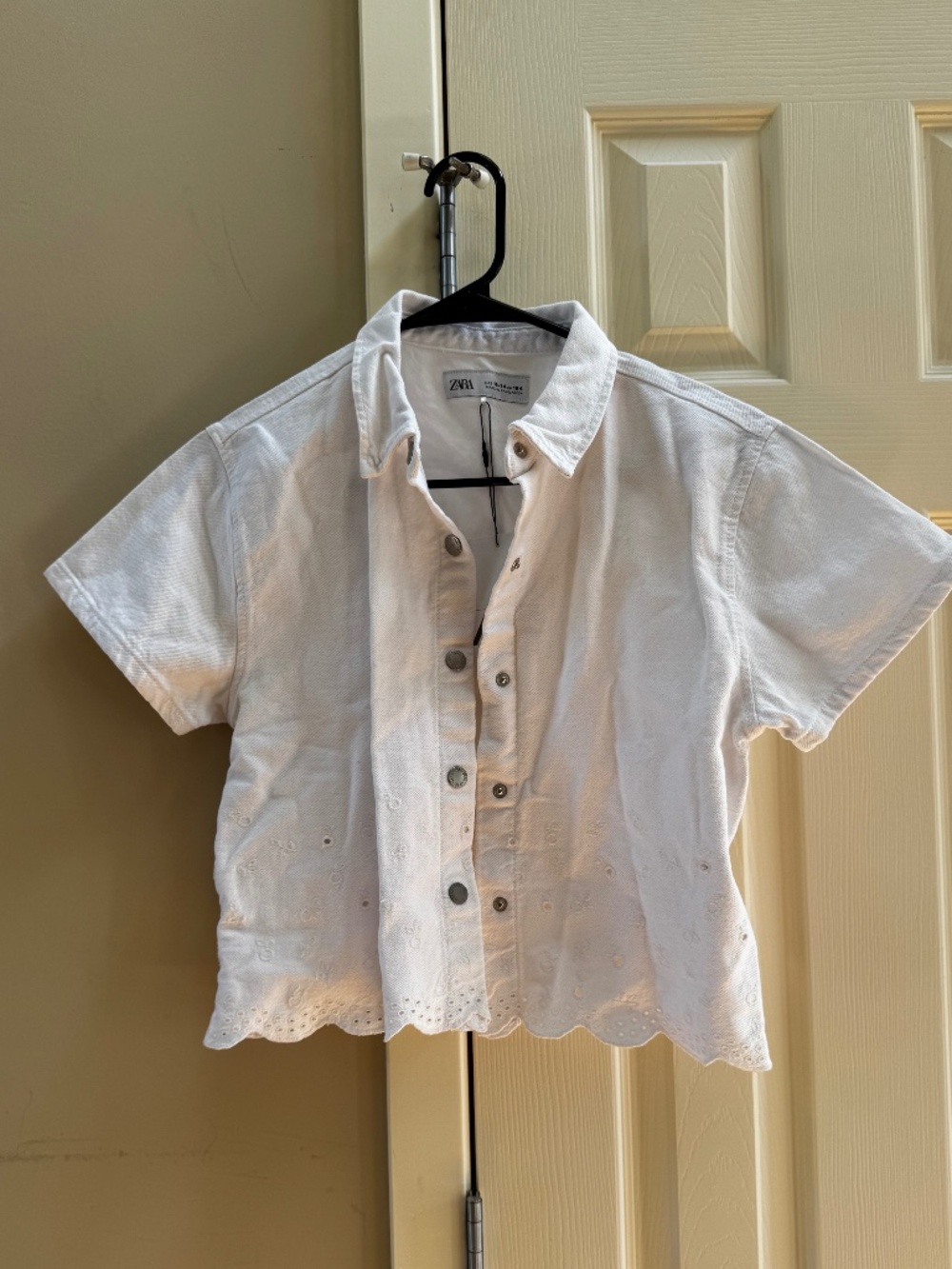 Zara Denim Short-Sleeve Jacket New with Tags
